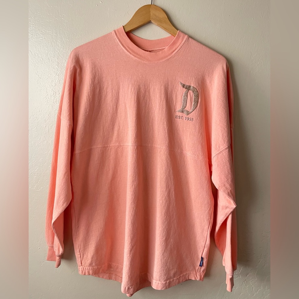 Disney parks peach Spirit Jersey resort oversized pullover women’s sweatshirt